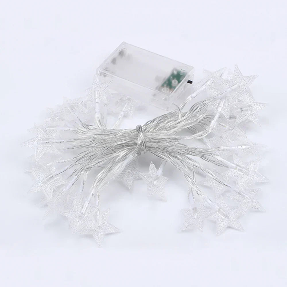 StellaGlow LED Star String Lights – Battery-Powered Decorative Fairy Lights for Indoor & Outdoor Use
