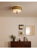 Kaori Ceiling Light – Wabi-Sabi Fabric Flush Lamp | Japanese Minimalist LED Lighting for Calm Interiors