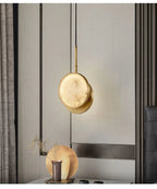Marble Wall Light – Modern Gold LED Wall Lamp | Luxury Ambient Lighting | Contemporary Stone Interior Feature