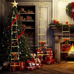 Santa Ladder LED Lights – Climbing Santa Christmas Decoration | USB-Powered Festive Lighting
