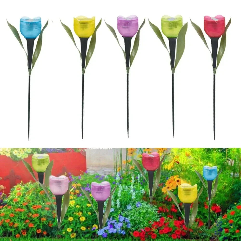 Bloomora Solar Garden Light – Tulip LED Outdoor Lamp | Decorative Waterproof Solar Lighting for Gardens & Outdoor Spaces