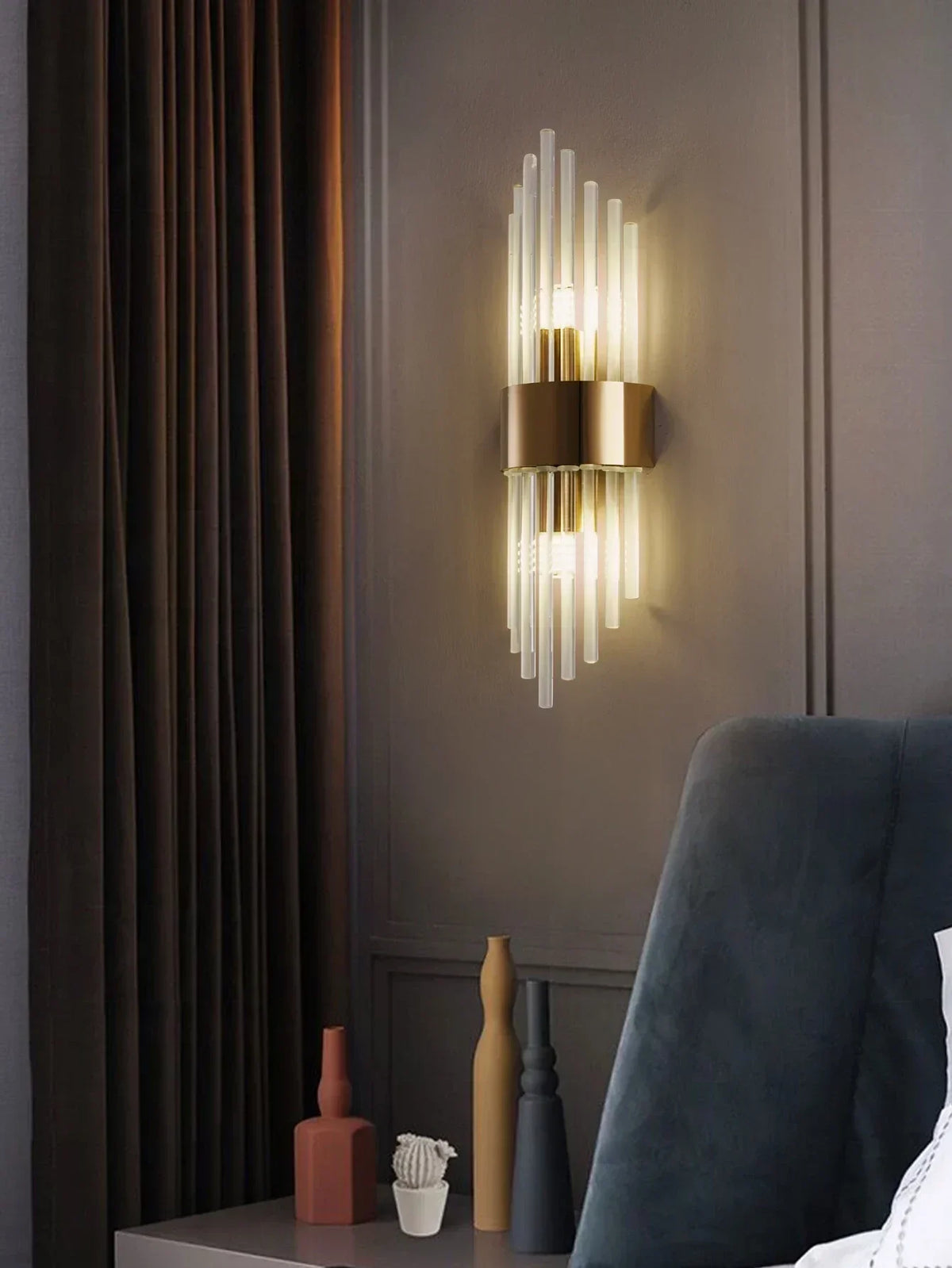 Crystal Noir Wall Light – Luxury Crystal LED Wall Lamp | Modern Stainless Steel Lighting | Elegant Interior Statement