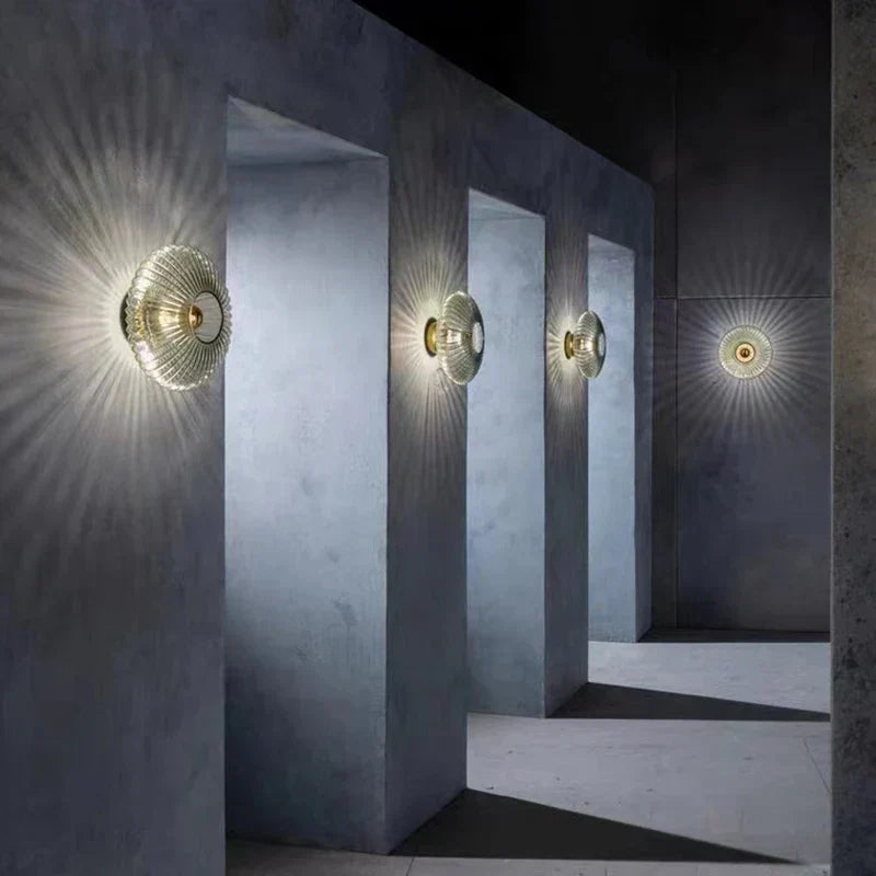 AuraGlas Bauhaus Wall Lamp – Modern Glass Wall Light for Nordic & Hotel-Inspired Interiors