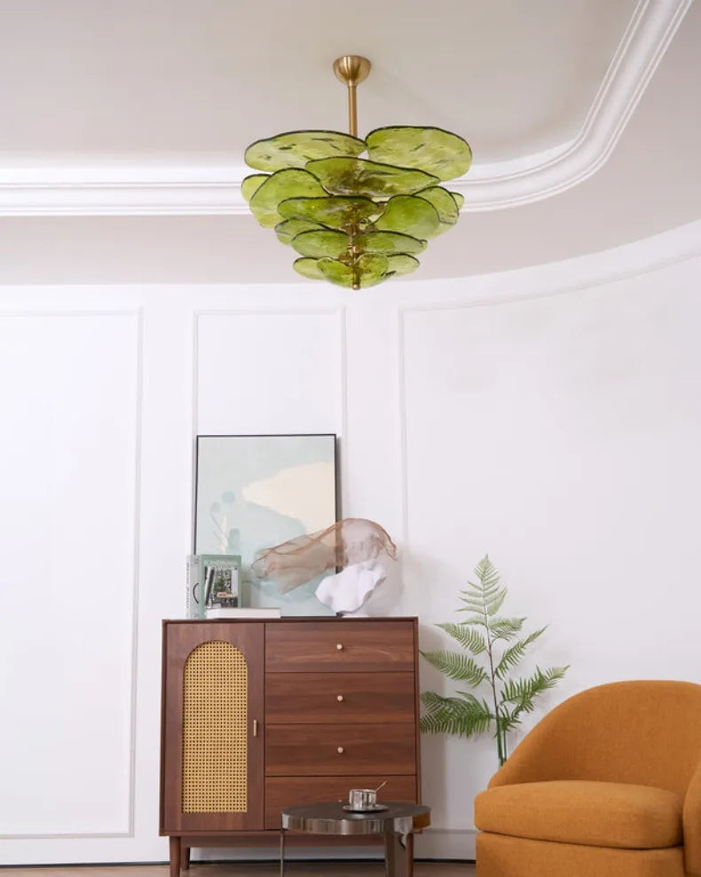 Murano Bloom Chandelier – Art Glass Pendant Light | Luxury Lotus-Inspired Lighting | Statement Interior Design