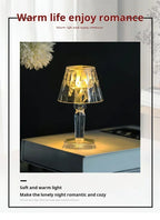 Crystal LED Accent Table Lamp – Colour Changing Touch Night Light | Decorative Bedside Lamp | Elegant Mood Lighting