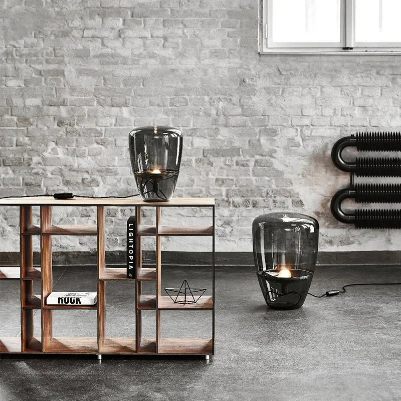AuroraGlow – Nordic Designer Glass Table Lamp
