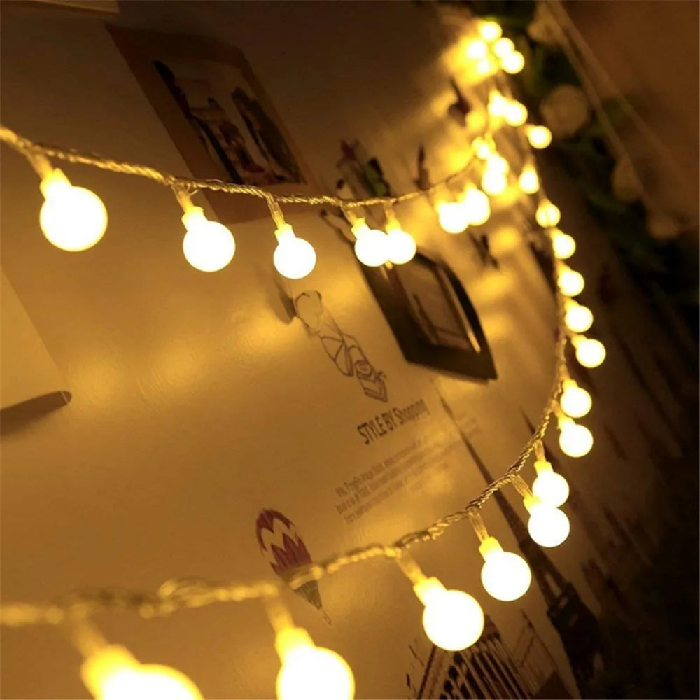 Multicolour LED Globe String Lights – IP44 Waterproof Outdoor Christmas Lights for Gardens, Parties, Weddings & Holiday Decorations