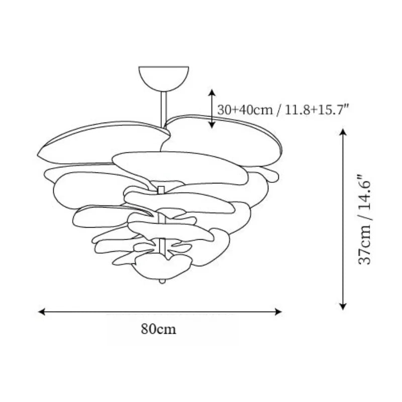 Murano Bloom Chandelier – Art Glass Pendant Light | Luxury Lotus-Inspired Lighting | Statement Interior Design