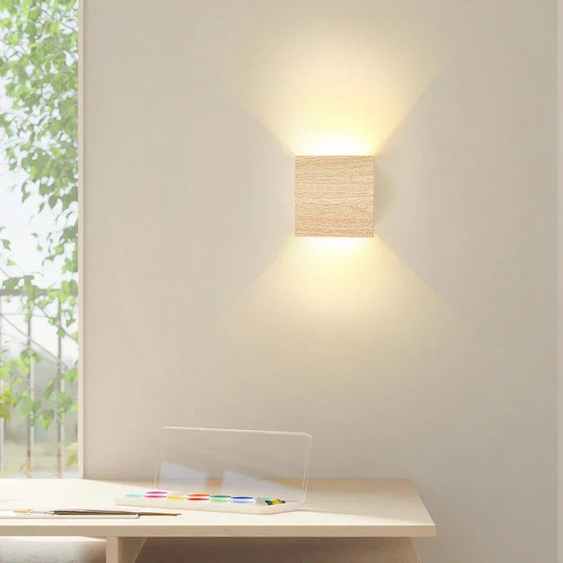 Nordwood Glow Wall Light – Wooden LED Wall Lamp | Scandinavian Up & Down Lighting | Japandi Interior Design