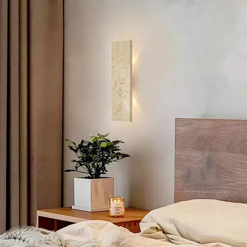 StoneAura LED Wall Light – Waterproof Natural Stone Indoor & Outdoor Wall Lamp | Dimmable Architectural Lighting