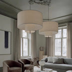 Modern Wabi-Sabi Fabric Pendant Light – Nordic LED Hanging Ceiling Lamp | Soft Ambient Lighting | Premium Designer Fixture