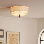 Kaori Ceiling Light – Wabi-Sabi Fabric Flush Lamp | Japanese Minimalist LED Lighting for Calm Interiors