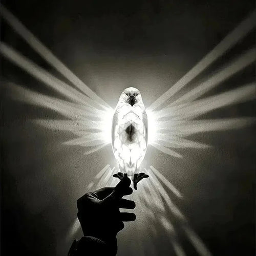 3D Bird Projection Wall Light – Modern Animal Wall Sconce | Decorative Ambient Lighting | Owl & Eagle Designer Fixture