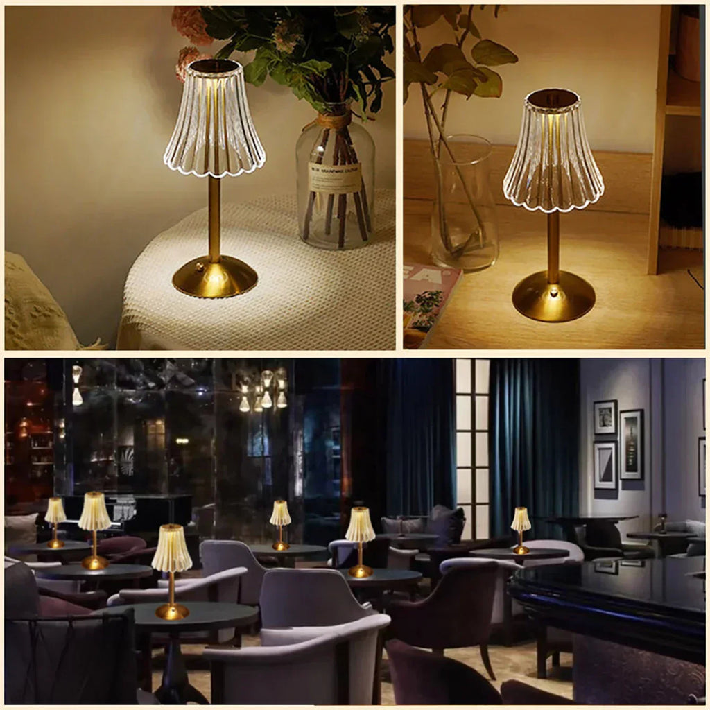 Aurora CrystalTouch – Classic Crystal LED Table Lamp with Touch Control