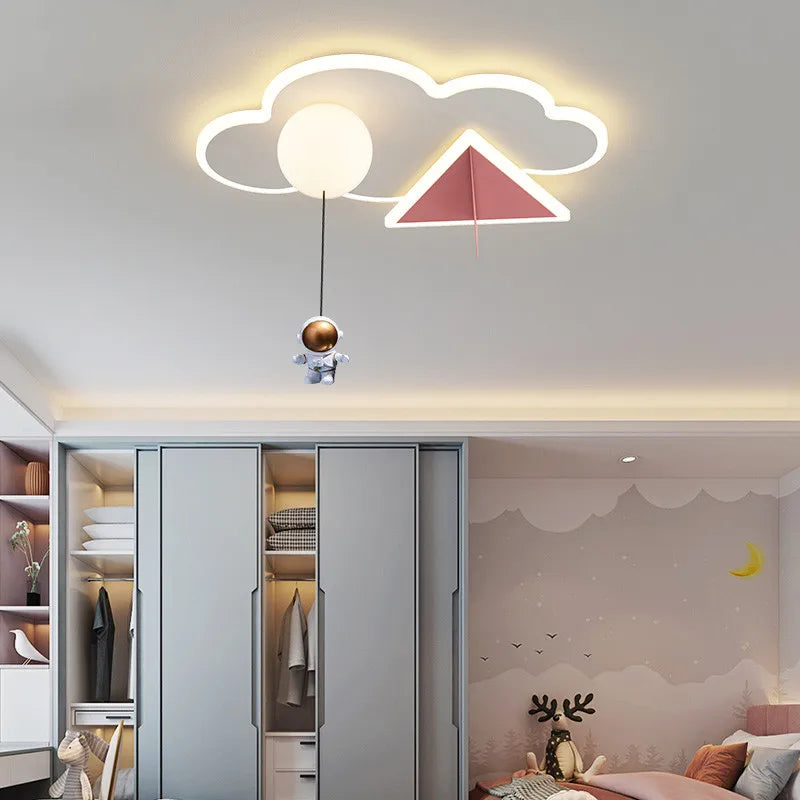 Astrova Cloud Ceiling Light – LED Astronaut Ceiling Lamp | Dimmable Kids Room Lighting with Remote Control