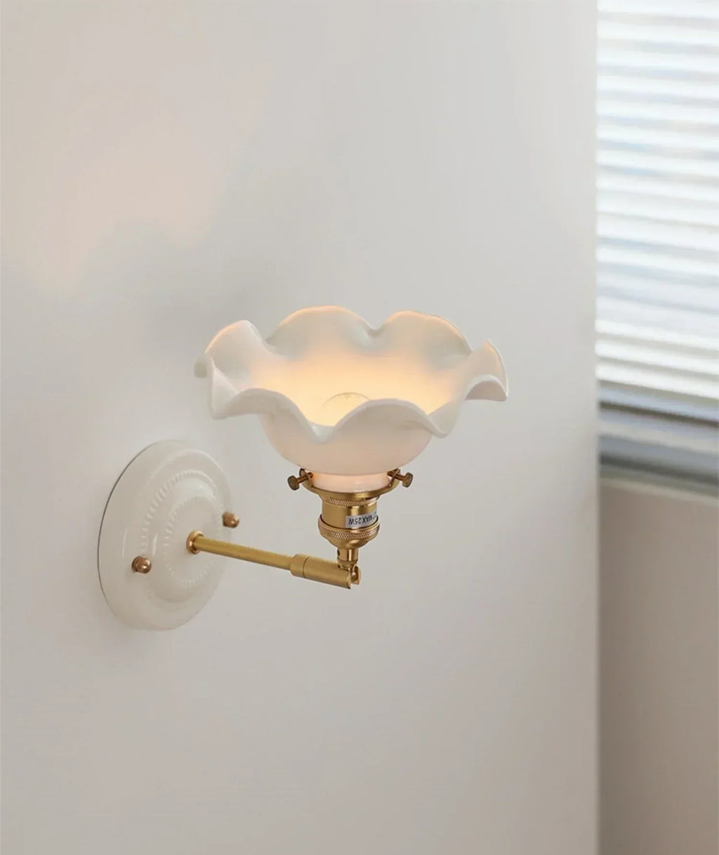 Aurelle Ceramic Wall Light – Adjustable E26 Wall Lamp | Contemporary Copper Lighting | Elegant Interior Illumination