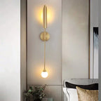 Gold Glass Wall Light – Luxury G9 Wall Lamp | Contemporary Up & Down Lighting | Elegant Interior Accent