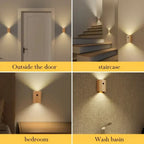 NordVale Sensor Wall Light – Wooden LED Motion Sensor Lamp | Modern Up & Down Ambient Lighting