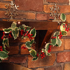 LumiBerry LED Christmas Garland – Illuminated Berry & Holly Decoration | Festive Holiday Greenery