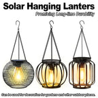 LunaForge Solar Lantern – Waterproof Vintage Garden Light | Decorative Outdoor LED Lantern with Dusk Sensor