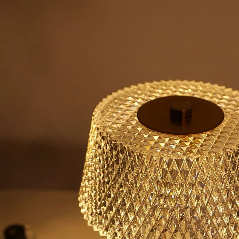 LumaGlow Touch – Rechargeable Glass LED Night Lamp
