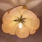 Floral Fabric Pendant Light – Designer E26 Ceiling Lamp | Artistic Ambient Lighting | Contemporary Statement Feature