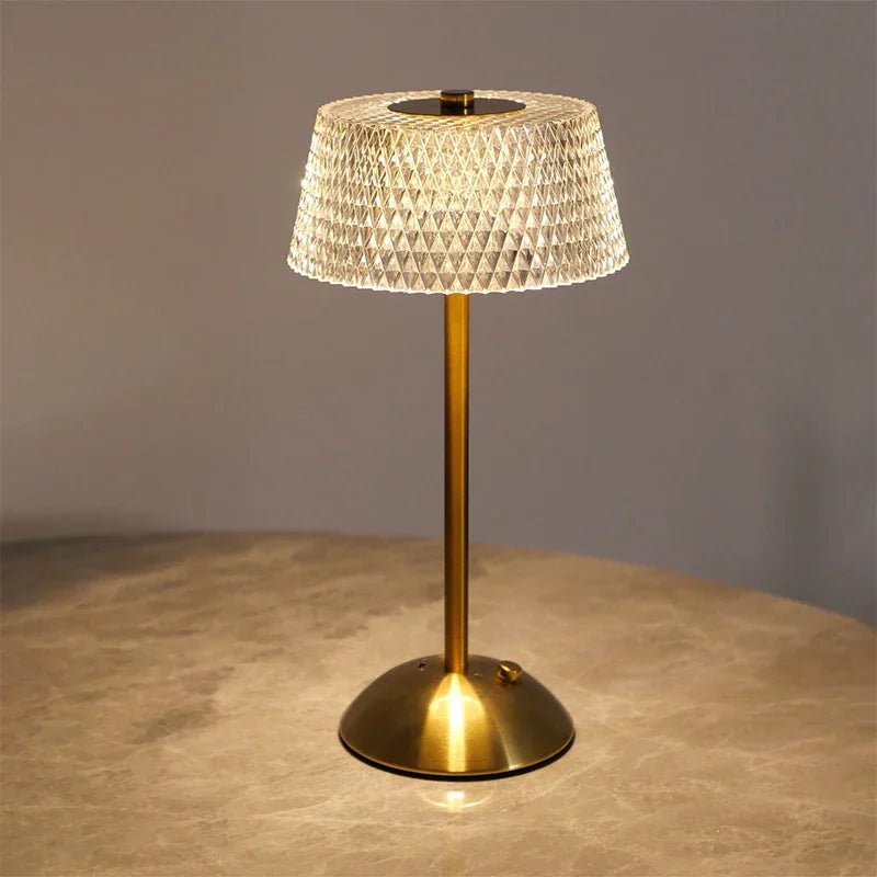 LumaGlow Touch – Rechargeable Glass LED Night Lamp
