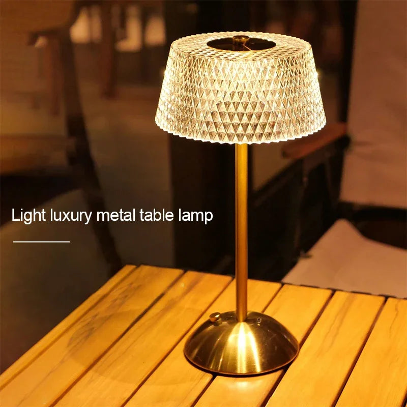 LumaGlow Touch – Rechargeable Glass LED Night Lamp