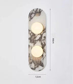 Marble LED Wall Light – Modern Designer Wall Lamp | Luxury Ambient Lighting | Contemporary Stone & Glass Feature