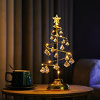 LumiSpiral Crystal Christmas Tree Table Lamp – Luxury LED Spiral Lamp in Gold
