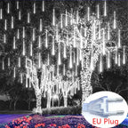 SternFall 50cm LED Meteor Shower String Lights – 8-Tube Falling Rain Lights for Outdoor Christmas & Garden Decoration