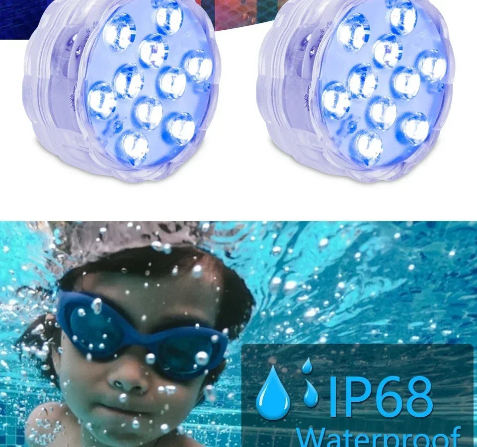 HydraGlow RGB Underwater Lights – Magnetic IP68 Pool & Aquarium LED Lights | Waterproof Colour-Changing Lighting