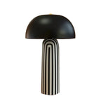 Japandi Ceramic Table Lamp – Handcrafted LED Accent Light | Nordic Japanese Interior Décor | Elegant Ambient Lighting