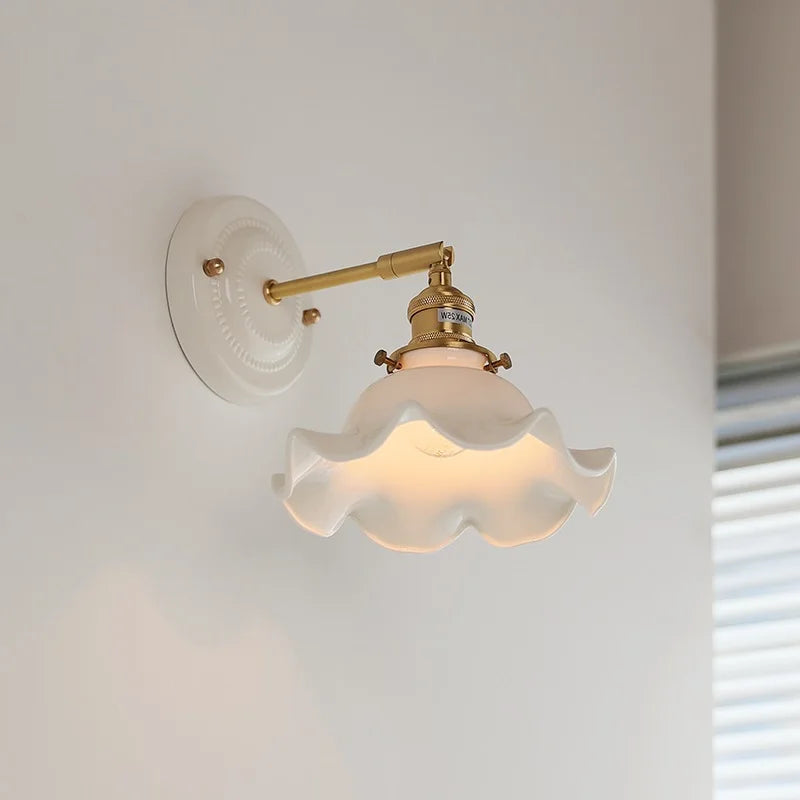 Aurelle Ceramic Wall Light – Adjustable E26 Wall Lamp | Contemporary Copper Lighting | Elegant Interior Illumination