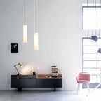 Scandinavian Glass Pendant Light – Modern E26 Ceiling Lamp | Elegant Ambient Lighting | Contemporary Nordic Interior Décor