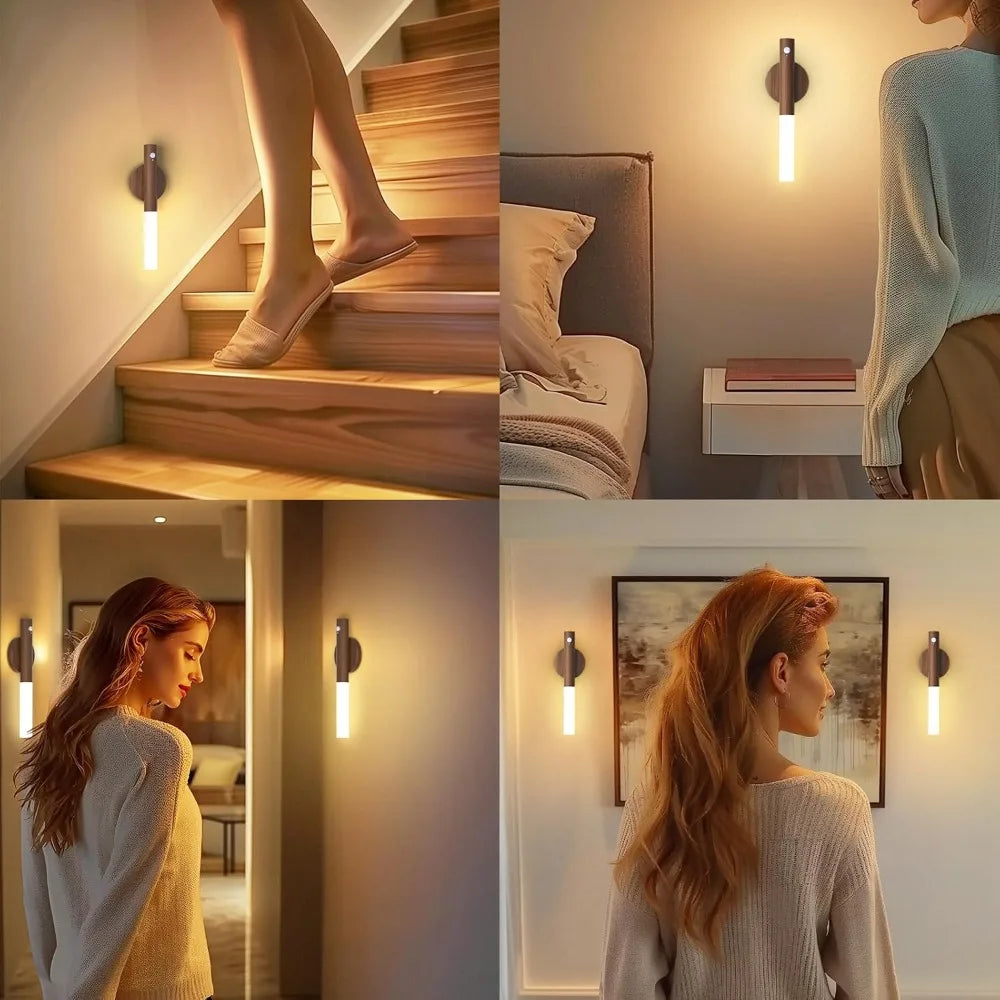 LumiSense Motion Wall Light – Wireless Rechargeable LED Sconce | Smart Sensor Lighting