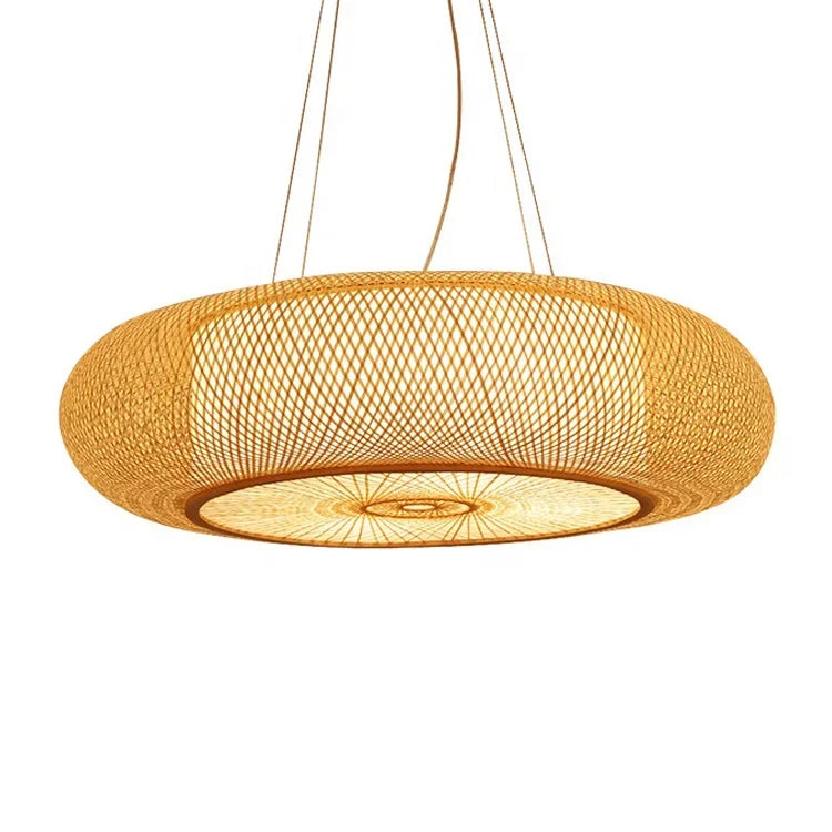 Solmira Rattan Pendant Light – Handwoven Bamboo Hanging Lamp | Natural Boho Lighting for Warm Interiors