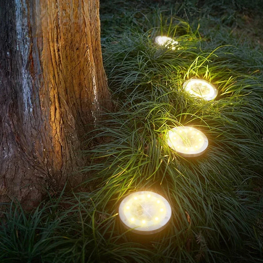 Solvique Ground Light Set – Solar LED Path Lights | Waterproof Outdoor Lighting for Gardens, Walkways & Steps