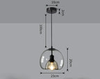 Amber Glass Pendant Light – Modern E26 Ceiling Lamp | Warm Ambient Lighting | Elegant Contemporary Interior Feature