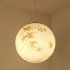 Moonlight Halo LED Pendant Light – Scandinavian Designer Ceiling Lamp | Contemporary Ambient Lighting | Statement Interior Feature