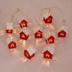 NordiHaus LED Wooden House String Lights – Scandinavian Christmas Decoration Collection 2025