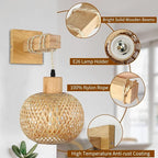 BambooAura Wall Light – Handwoven Bamboo Wall Lamp | Japandi Natural Accent Lighting