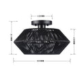 Solvaya Boho Ceiling Light – Handwoven Rattan Flush Mount Lamp | Natural Bohemian Interior Lighting