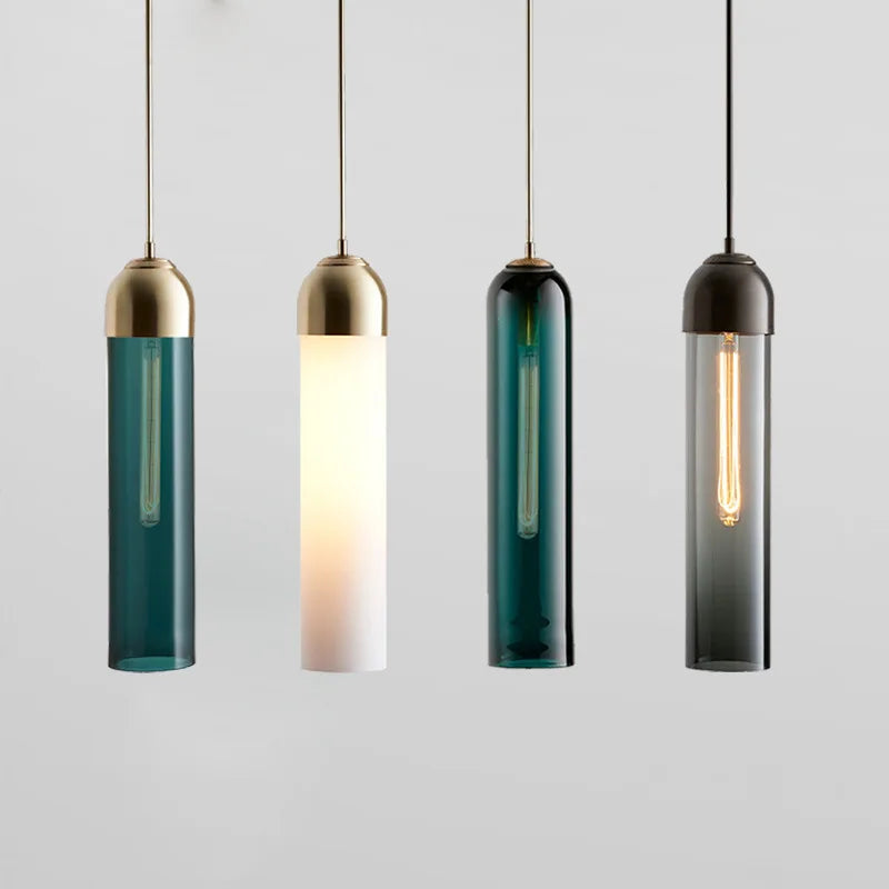 Scandinavian Glass Pendant Light – Modern E26 Ceiling Lamp | Elegant Ambient Lighting | Contemporary Nordic Interior Décor