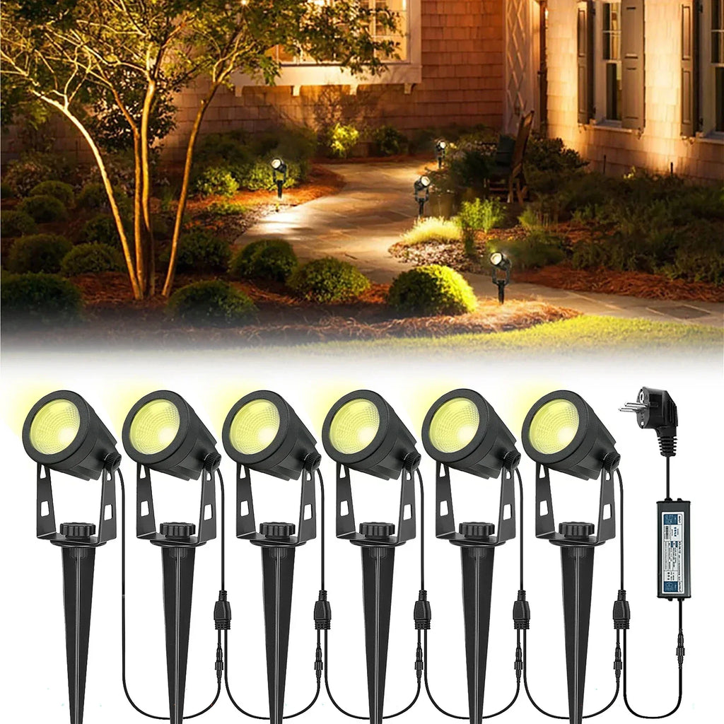 Vortexa Landscape Spotlight – Waterproof LED Garden Light | Outdoor Pathway & Accent Lighting with Plug System