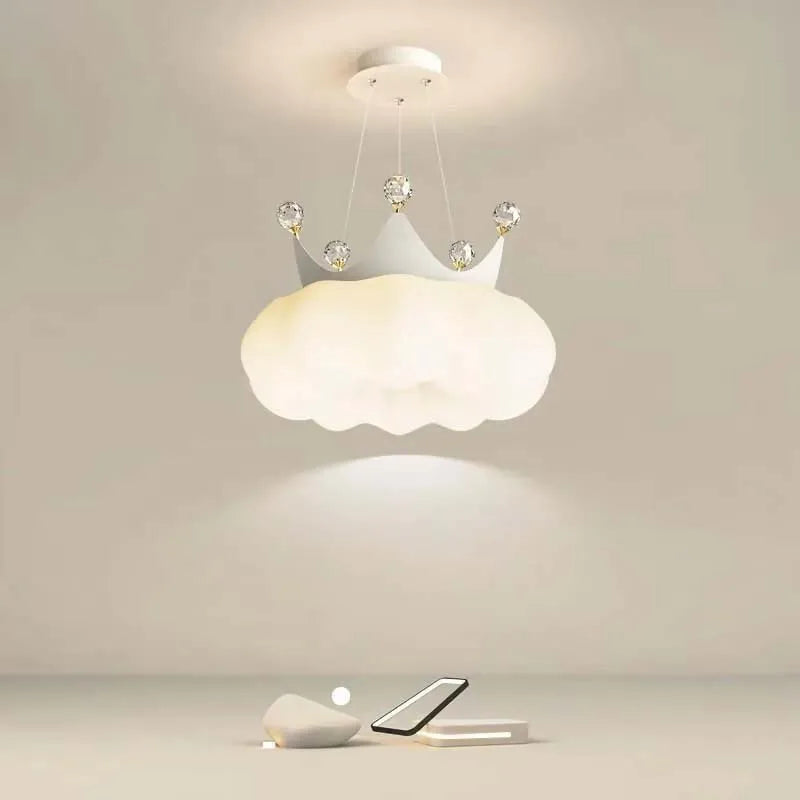 Rosabelle Crown Pendant Light – French Princess Hanging Lamp | Elegant Kids Room Lighting with Fairytale Charm