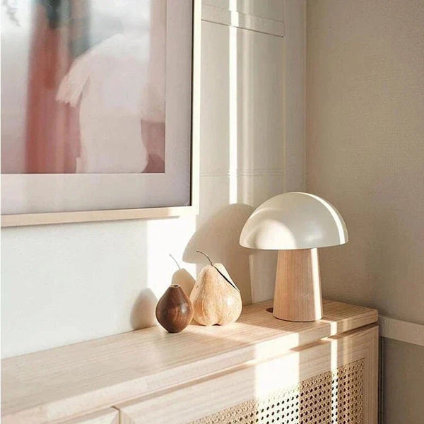 Nordiva Table Lamp – Scandinavian Wooden Accent Lighting | Modern Minimalist Design