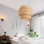 Kiyora Bamboo Pendant Light – Handwoven Asian Hanging Lamp | Natural Japandi Lighting for Calm Interiors