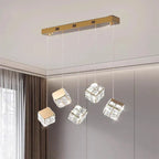 Aurelium Crystal Pendant Light – Modern Staircase Chandelier | Luxury LED Hanging Lamp for Grand Interiors