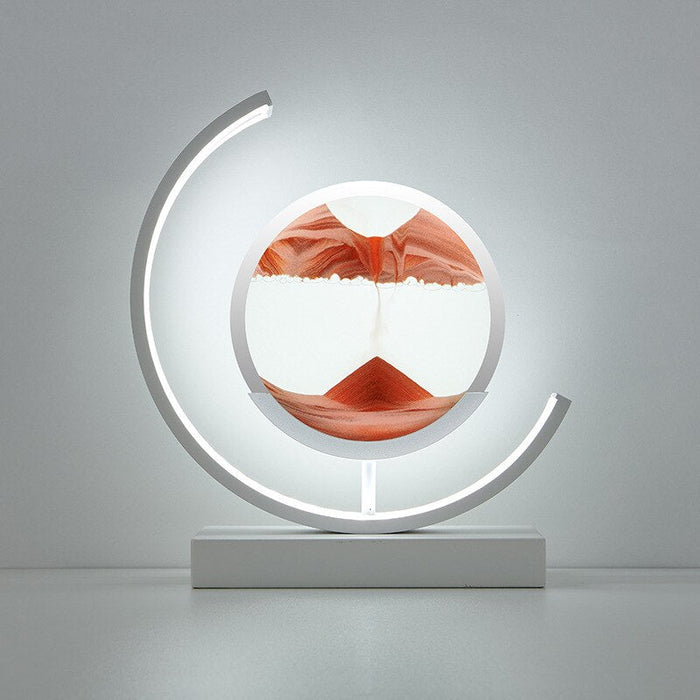 SandLight – 3D Quicksand Table Lamp | Rotating LED Ambient Light with Moving Sand Art